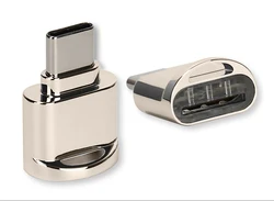 portable Zinc alloy shell mini usb type c 3.0 OTG adapter micro USB SD/TF card reader for Macbook for mobile phone