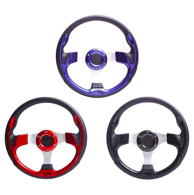Customized Logo 12 COLORS 320mm Flat 6 Blots Racing 13INCH 320mm Drifting Sport PVC Grip Steering Wheels For Racing