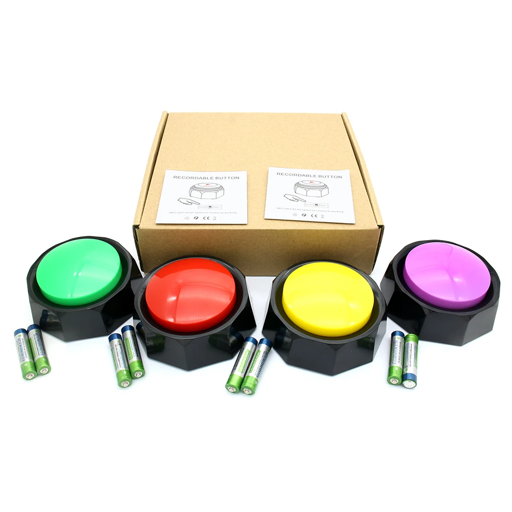 30s Recordable Sound Button - Talking Button - Answer Buzzer, Record 30 Seconds Your Own Message