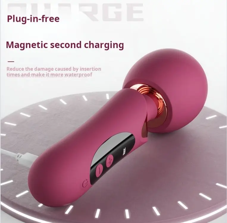 Big Head Av Style Stick Touch Screen Control Massager Silicone Usb Clitoris Orgasm Magic Stick Vibrator Adult Av Vibrator