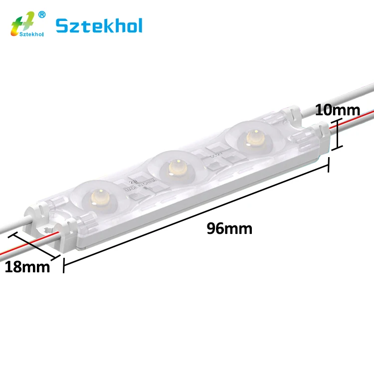 Hot Led Module Waterproof 3-LED 2835 Lens 250-270LM 3W 12V DC IP68 Back Lighting Module Signage CE RoHS Certified Led Module