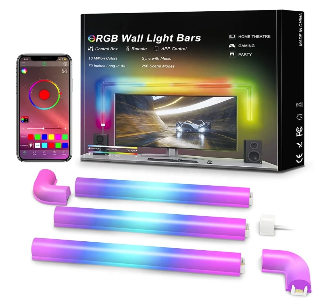 Home Decor rhythm light fancy night light holiday KTV gaming room lamp stick cabinet backlight Ambiance glide Led wall light