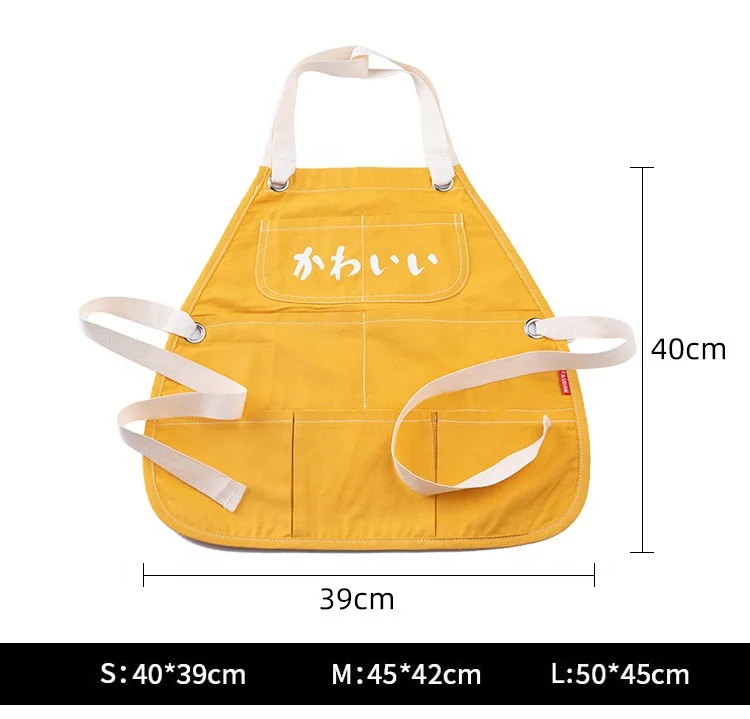 Blank Child Garden Chef Kitchen School Cute Mini Children Paint Cotton Canvas Painting Cooking Kids Apron