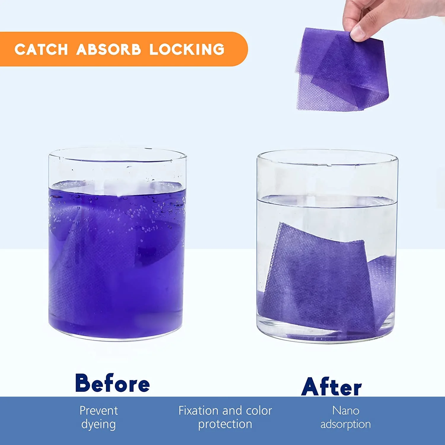 ECO Cloths Nonwoven Fabric Grasper Laundry Dryer Catcher Color Catcher Color Absorber Nonwoven Grabber Washing Sheet