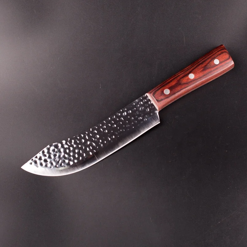 Wholesale Cheap stainless steel wood handle Butcher knife Meat knife Multi-function knife