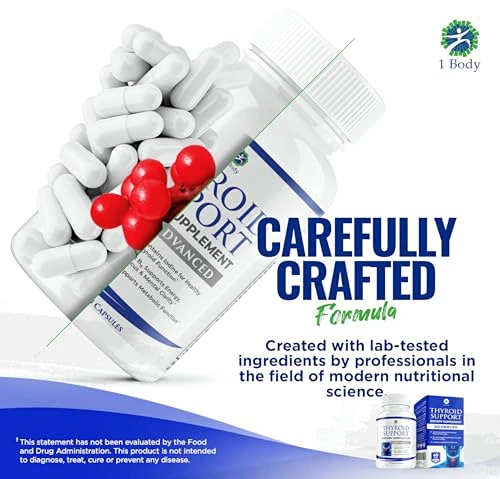 Best Seller Private Label Thyroid Support Supplement Capsules Vitamin B12 Complex Copper for Thyroid Support & Energy Management