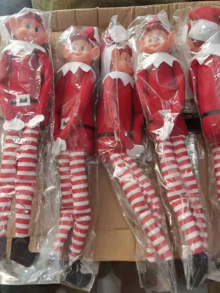 New Design Kid Toy Best Selling Hand-made Christmas Elf Doll Figurine Christmas Bendable Elf Doll Accessory Plush Elf Toys Doll