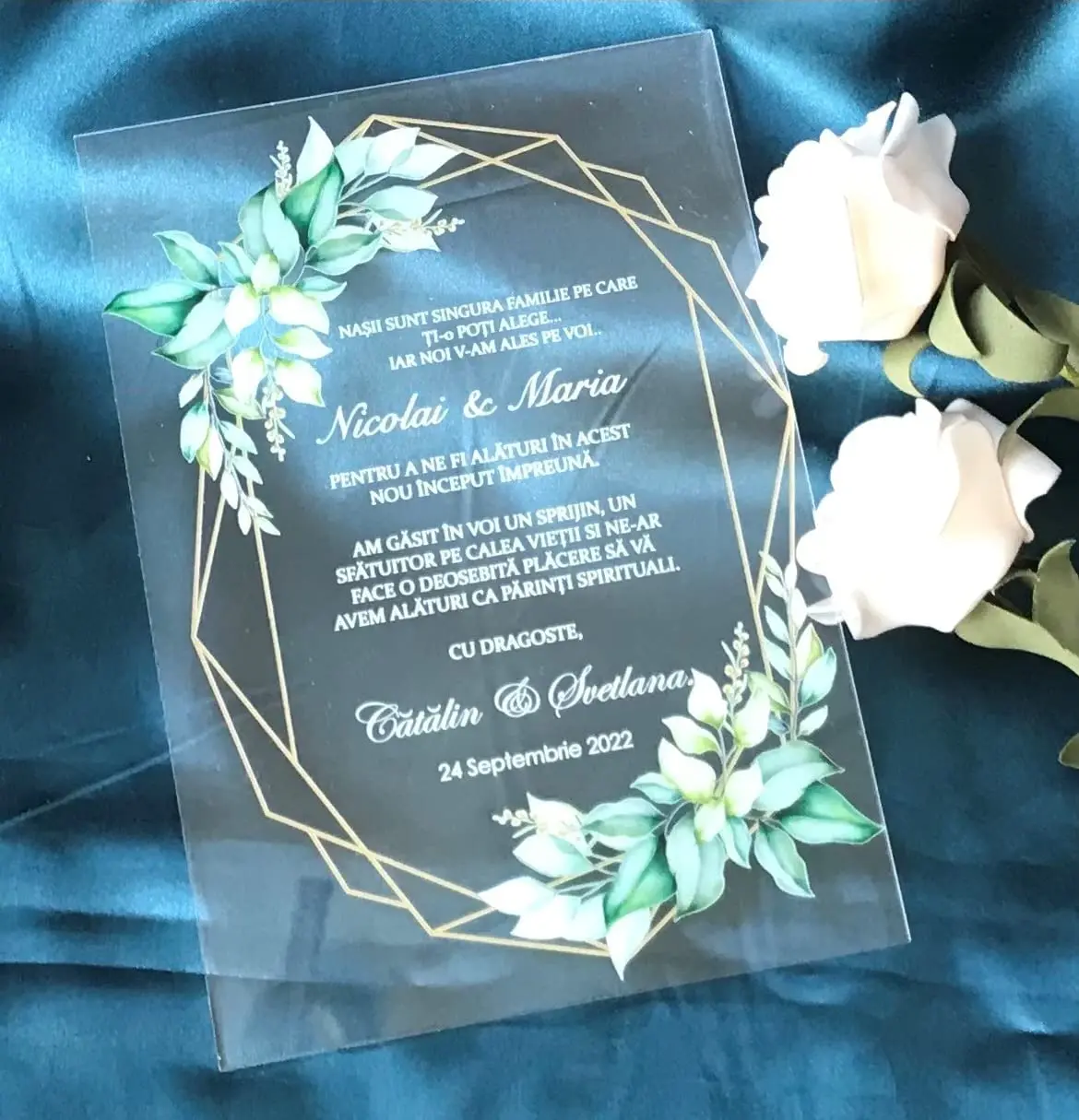 Custom New Styles Luxury Wedding Card Acrylic Invitations Acrylic Wedding Invitations