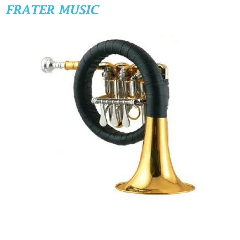 
Высокий класс золотой лак ключ Bb поворотный почтовый рожок (JYH-400) 