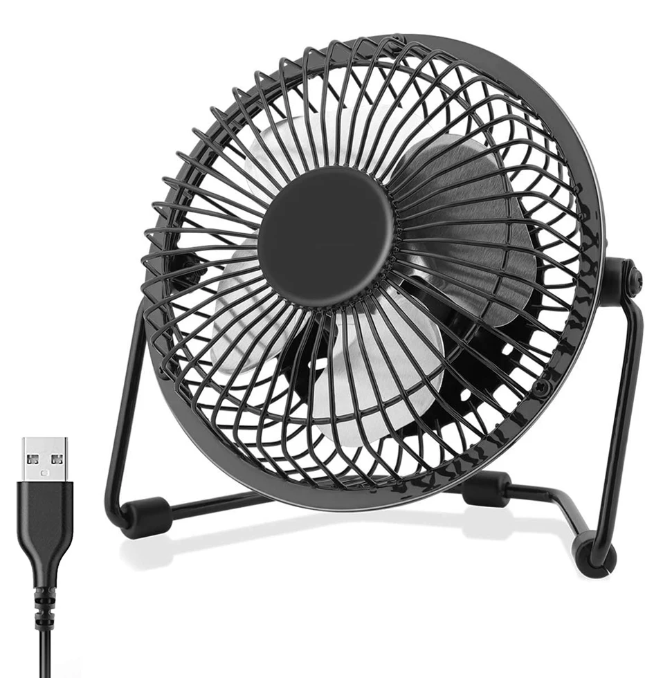 
Wholesale Mini USB Fans For Desk Metal Body Design 4 Inch Quiet Personal Ventilador Mesa Micro Portabl Electronic Table USB Fans 