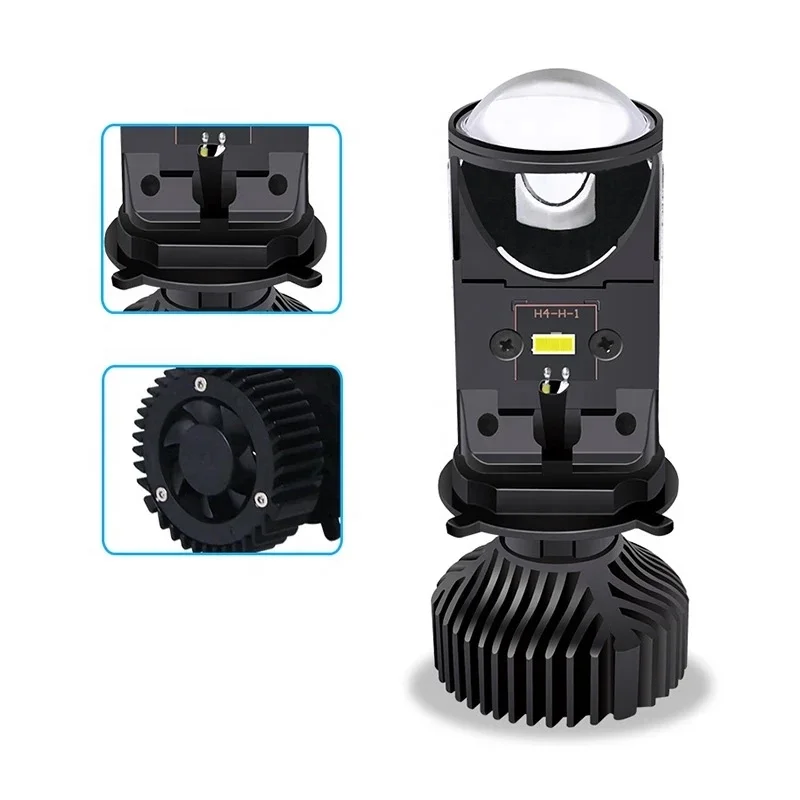 Infitary 12V turbine fan LED Headlight Bulbs Y6D canbus auto faro led 4X4 offrood Retrofit H4 bi led projector head light