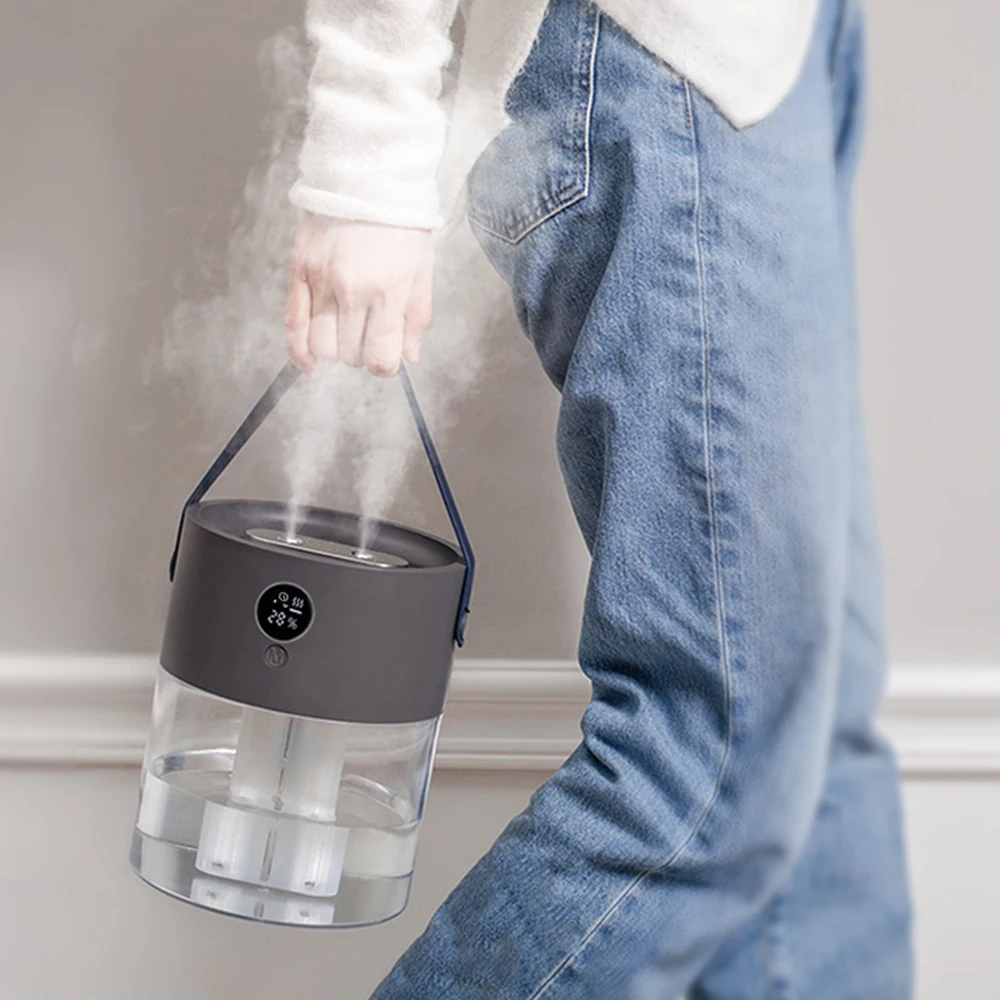 2020 newest product 2.0L capacity colorful LED lights double nozzle ultrasonic air humidifier for plants