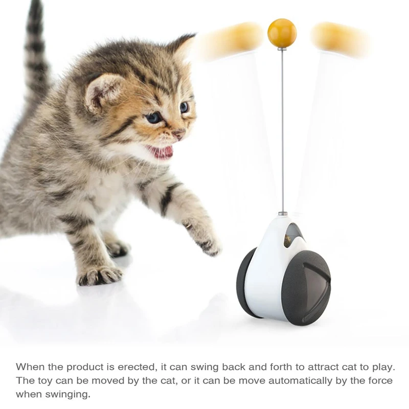 Wholesale New Pet Toy Balance Car Tumbler Interactive Cat Toy With Ball Or Feather