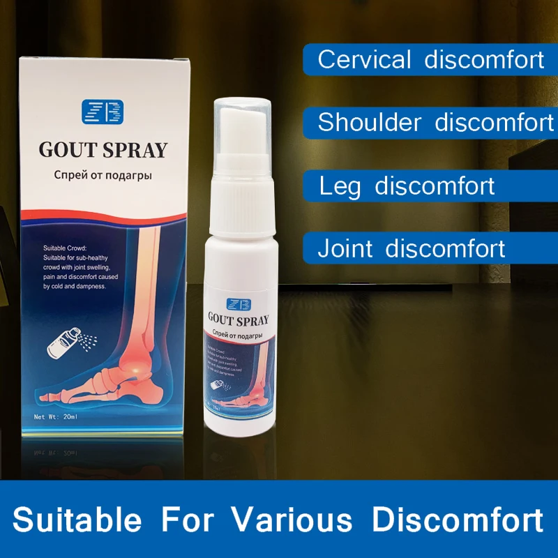 ZB Gout Spray Herbal Neck Waist Shoulder Leg Joint Bone Sore Care Fluid Rheumatism Joints Fingers Toes Swelling