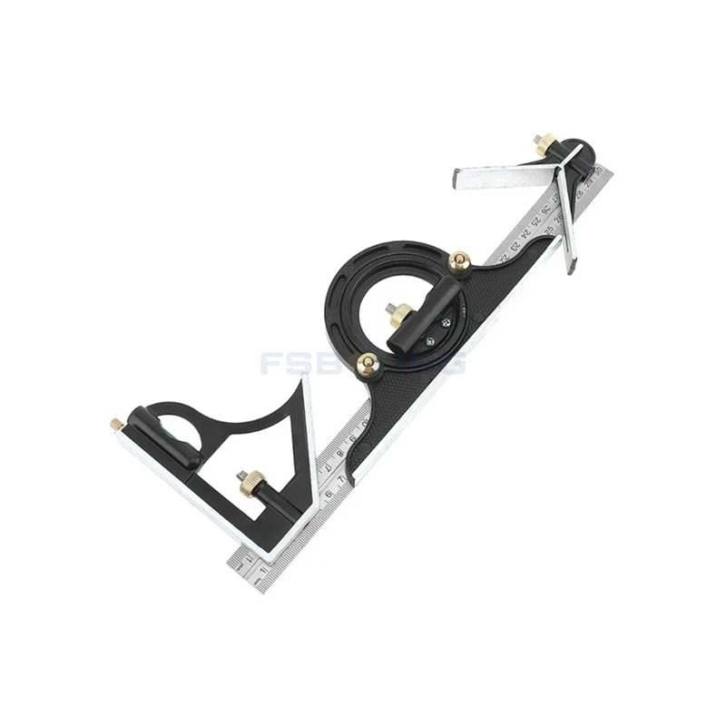 Woodworking multifunctional aluminum alloy combination angle ruler measuring tool