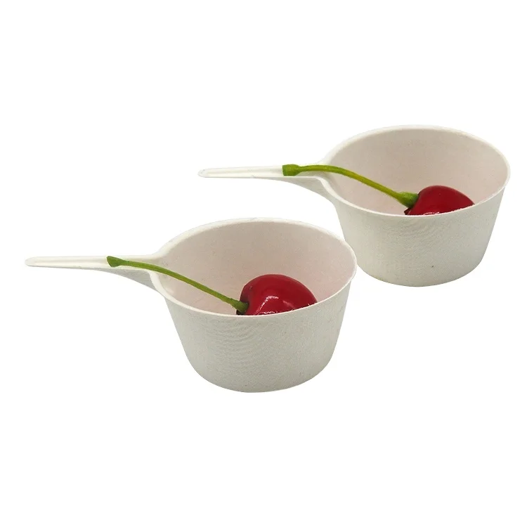 Irregular Shape Sugarcane Sauce Dish Biodegradable Mini Leaf Shaped Plate Bagasse Pulp Dessert Dish For Sauce