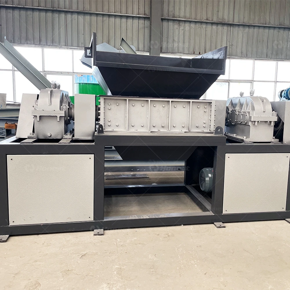 Industrial Shredders solid waste shredding machine metal double shaft shredder with 2 shafts twin shaft automatic shredder