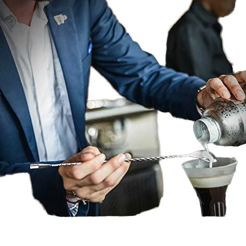 Modern 12 Inch Long Handle Cocktail Fork Mixing Bar Spoon Stainless Steel Cocktail Swizzle Sticks