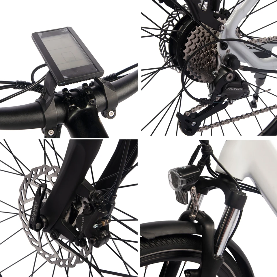 ANLOCHI Step-Thru Electric Cycle 700C 36V 48V 250W 350W rear drive hidden lithium battery urban city electric cycle