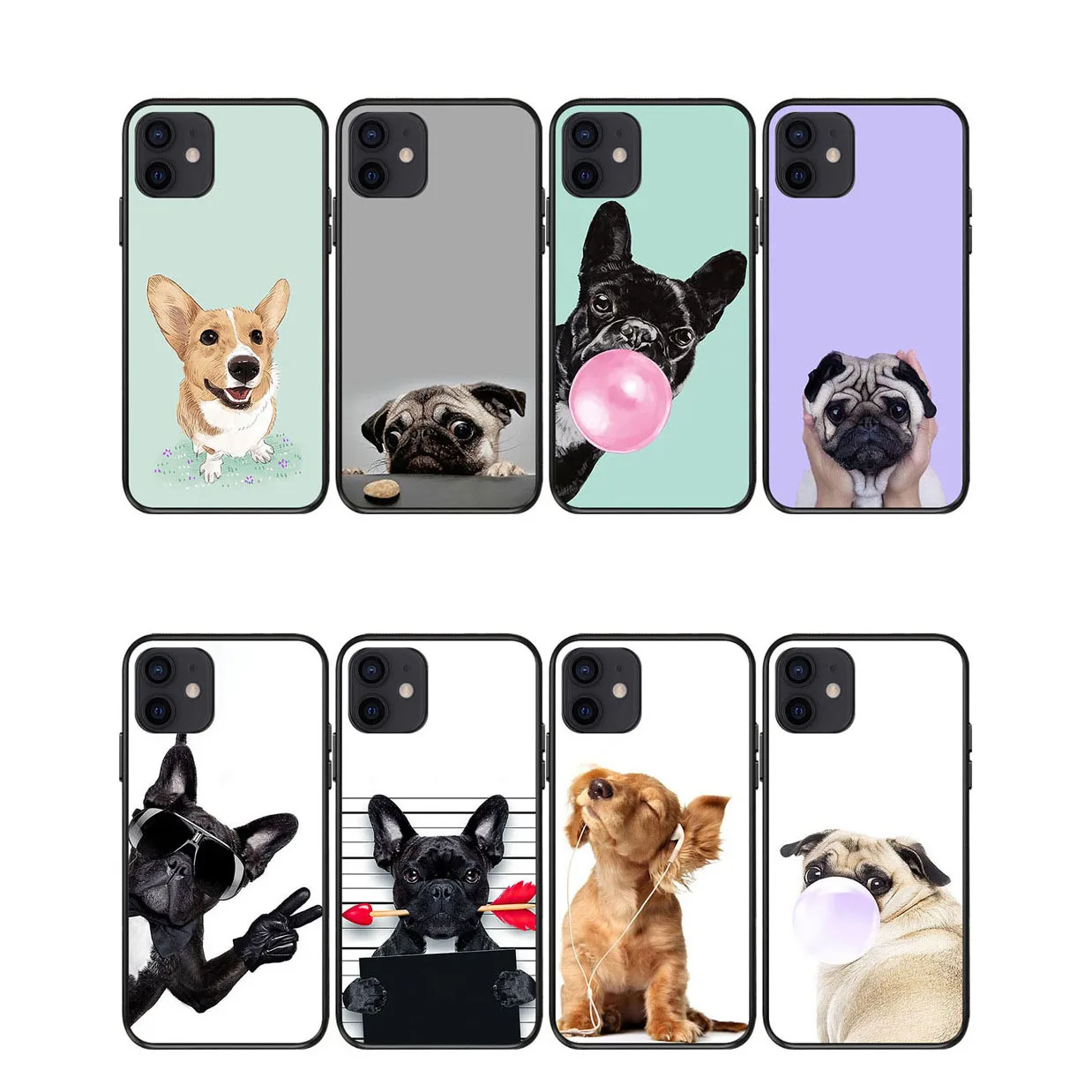 Husky French Bulldog Luxury Printing Phone Case Cover For Iphone 15 15plus 15pro 15promax 14 13 12 11 Promax  Pro Max 14promax