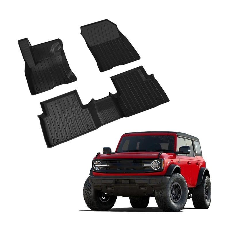 3d резиновый коврик из ТПЭ без запаха для любой погоды, водонепроницаемый Противоскользящий автомобильный коврик для ног, автомобильные коврики для Ford Bronco Sport 2021