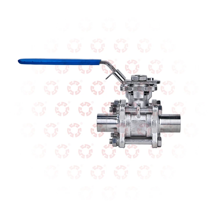 Sealed Seats Food Grade Factory Stainless Steel manual Three-piece welded ball valve