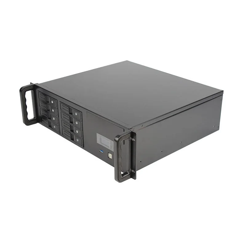 Short 3U Chassis Server Case 390mm Depth 3U Rackmount LCD Server Case For ITX System