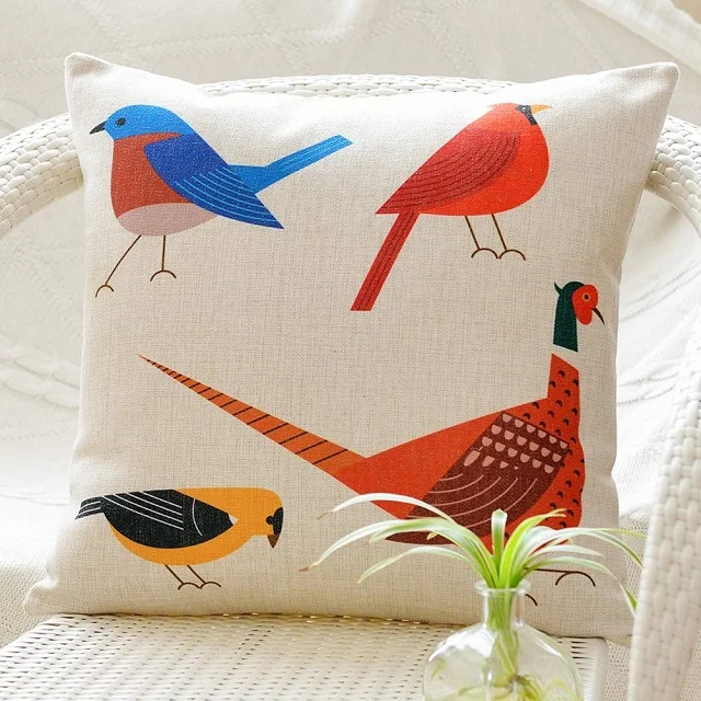 100% Cotton Printed Square Pillow Covers Home Decore Throw Cushion Cover Top Selling Custom Satin Pillowcase Stylish Comfortable