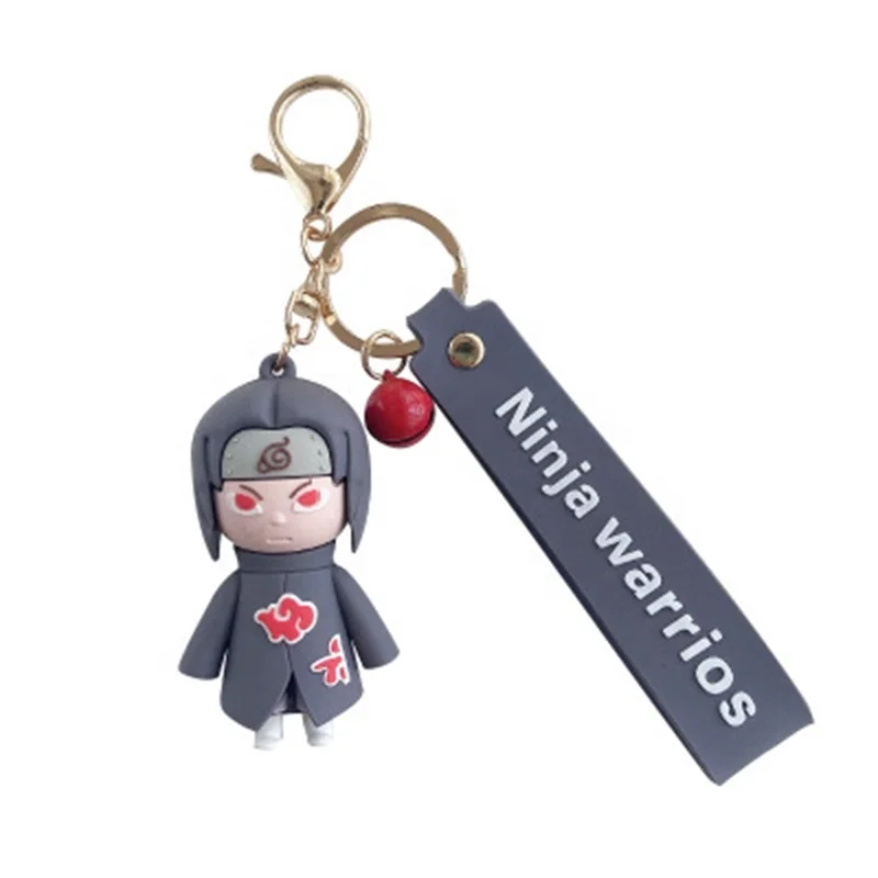 2021 llaveros Naruto Akatsuki Uchiha Itachi Sharingan Cosplay Props Keychain Konoha Kakashi Jiraiya Doll Pendant Key ring Chain