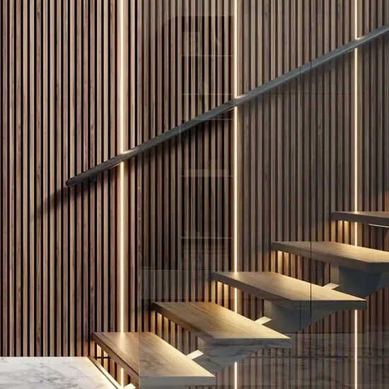 Akupanel Natural Veneer Oak Acoustic Panels Slat Wooden Wool Slatted Decorative Acoustic Wood Wall Panel Sound Proof Wall Panels