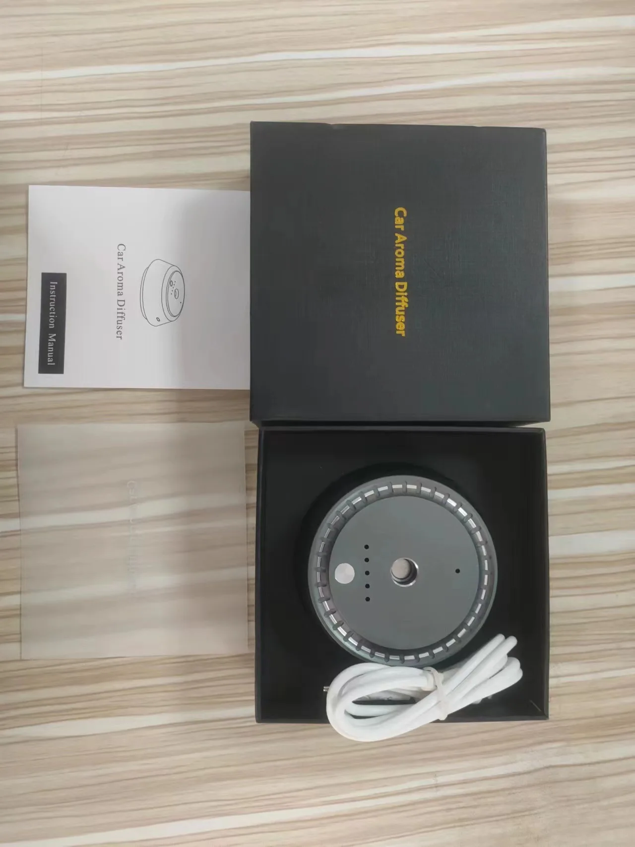Smart Ultrasonic Car Portable Aroma Diffuser Aromatherapy Machine Starts Automatic Spray Metallic Texture for car