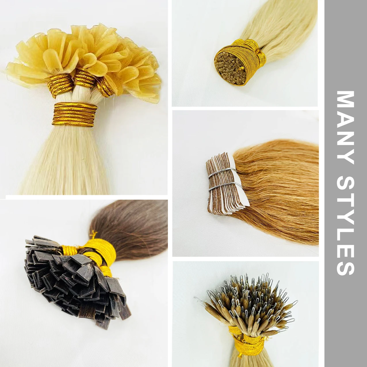 Factory raw I tip Indian natural human hair 100% extensions 1 gram wholesale India hair