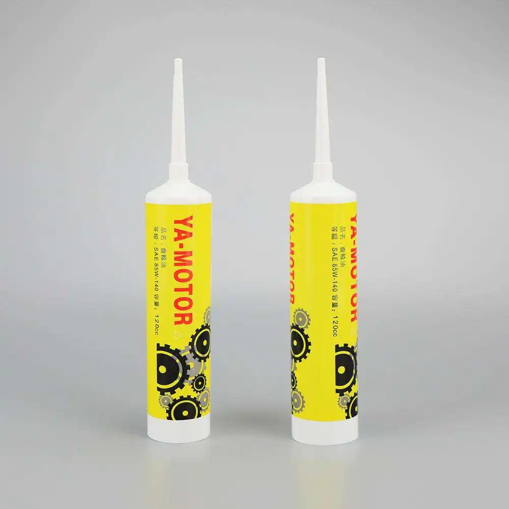 Custom PE super long nozzle 50ml 60ml 120ml 150ml plastic squeeze tube plastic tubes for motor lubricating oil industrial use ge