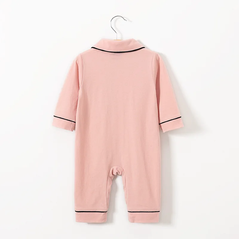 Wholesale Long Sleeve Sleepwear 100%Cotton Romper Newborn Baby Girl Boy Pajamas