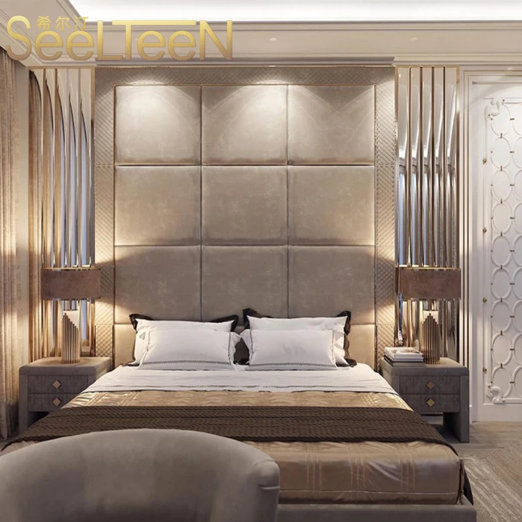 Elegant 5 Star Presidential Hotel Bedroom Suite Furniture Set