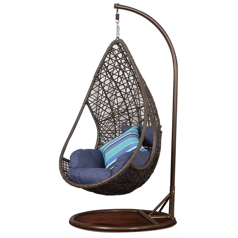 
Уличная корзина-качели для балкона, подвесное кресло, ротанговое кресло, одинарное домашнее качели для взрослых, качающееся кресло-качалка 