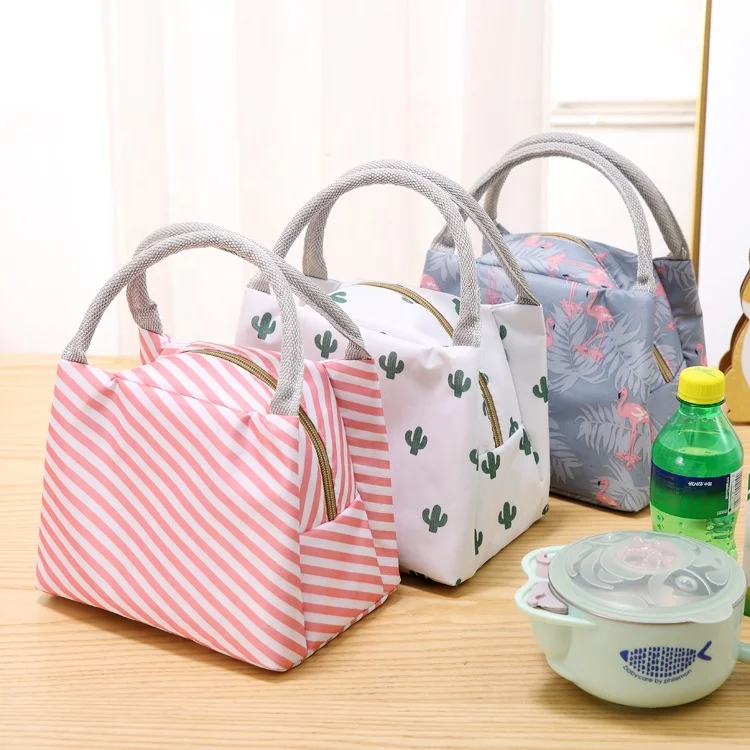 Portable Cotton Cooler Lunch Bag Handle Thermal Insulated Multifunction Food Picnic Box Customizable Eco-Friendly Men Women Kids