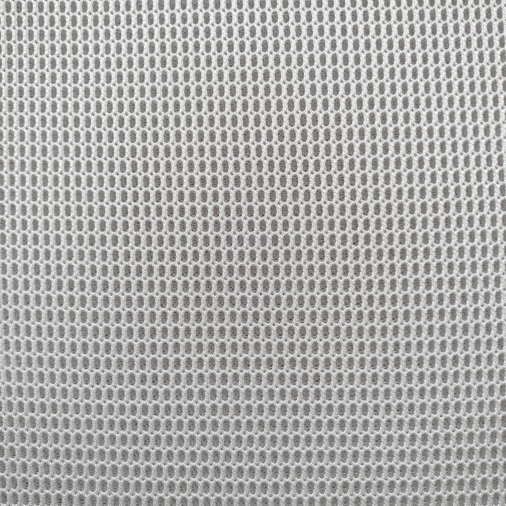 SMILE Factory Price Textile Sandwich 3D Air Spacer Mesh Fabric White Square Pattern Mesh Fabric