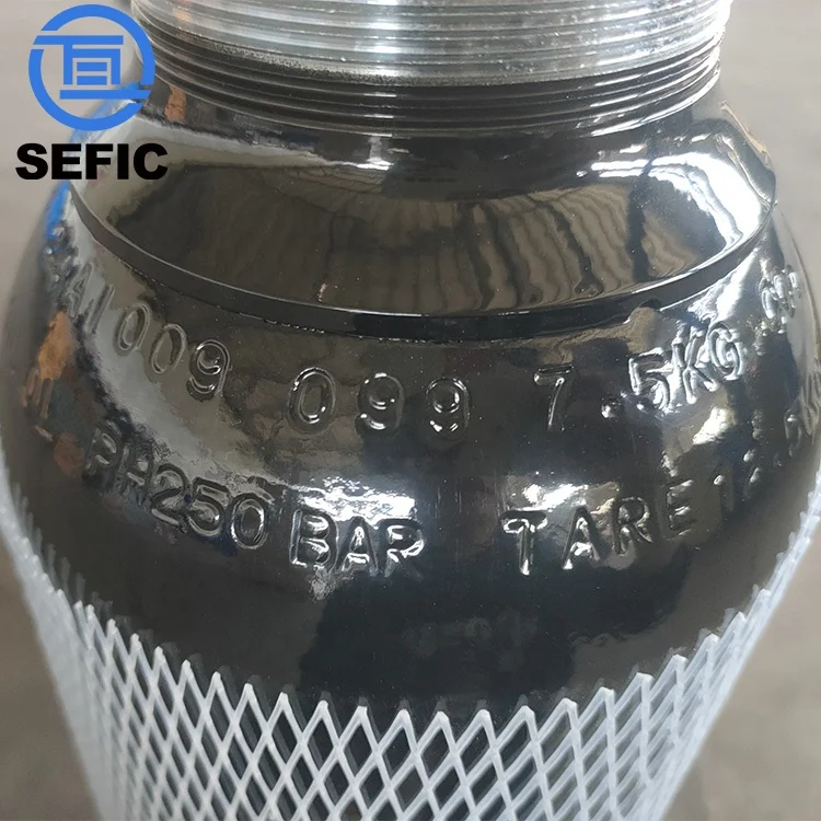 Tped Iso Certificate 10l 150bar Refillable Empty High-Quality Steel Tped CO2 Gas Cylinder For Asia Market