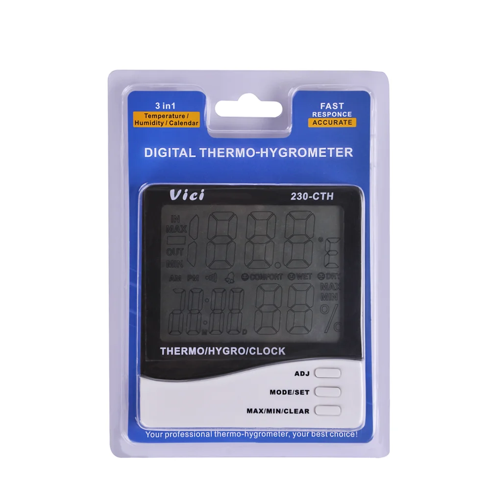 230-CTH Large LCD Display Data Logger Temperature Humidity Meter