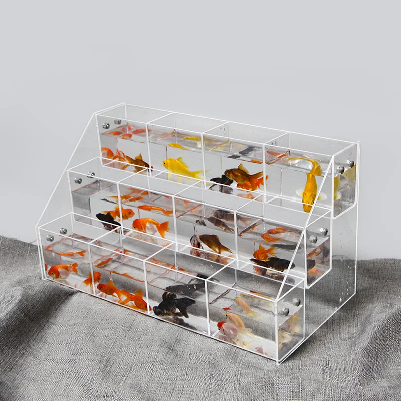 Hot Sale  Small Clear Acrylic Box Pet supplies Furniture Aquatic Animals Fish  Golden Fish turtle Tank Aquarium