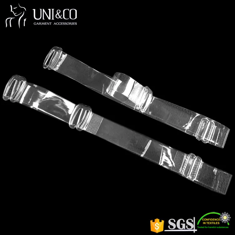 Durable Wholesale Fashionable Sexy Strapless TPU Clear Elastic Bra Strap with Adjuster