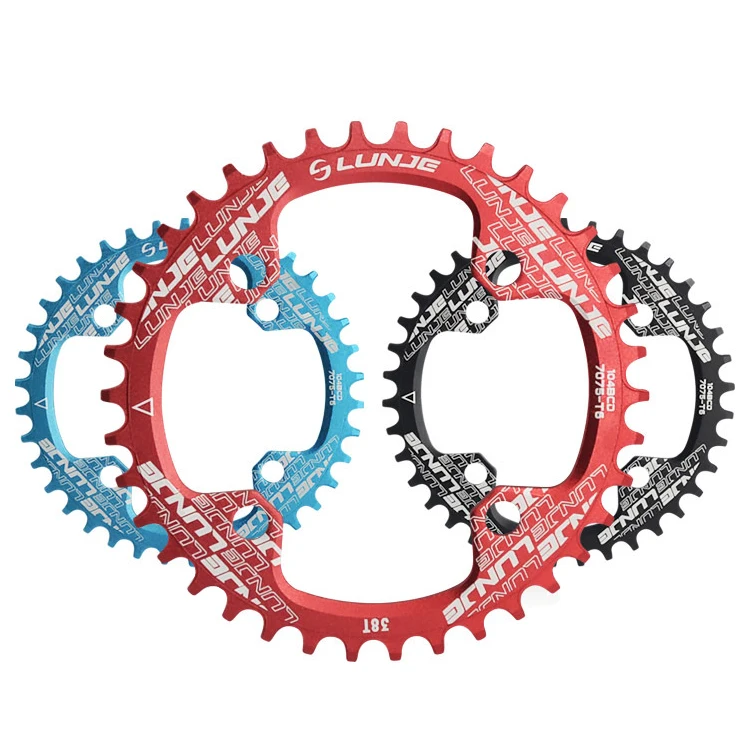 LUNJE MTB Round Cycling Chain Wheel Circle Crankset 32/34/36/38T Aluminum  Bicycle Crankset Tooth Plate