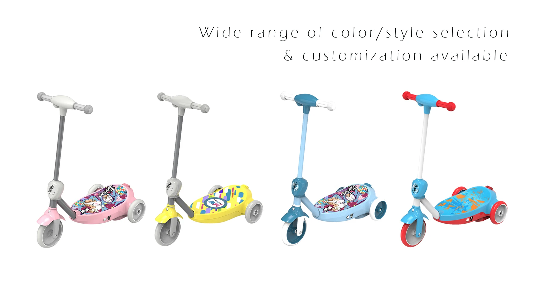 Tricycle Three 3 wheels Toy Pedal Electronic E Kick Electric Children Kids Scooters for