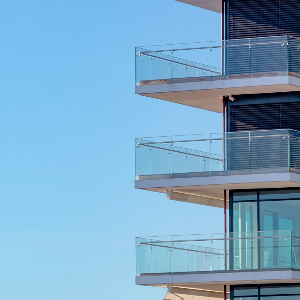 Safety Glass Double Laminated Tempered Glass for Glass Wall Terrace Balcony Railing