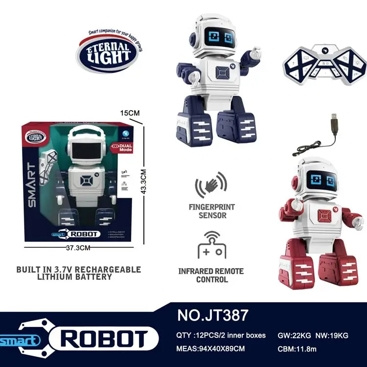 Hot selling  plastic toys remote control robot -16 keys educational toys robot for kids