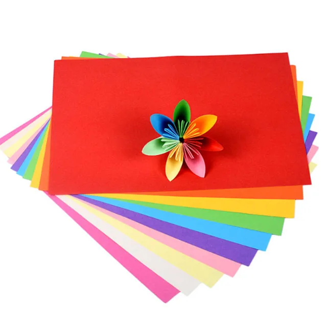 Factory Wholesale 20x30cm/305x305mm/15x15cm Card Colored Colorful Flower Wrapping Paper 2 Color