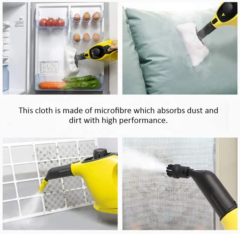 All-in-One Dust Steam Mop Pad Suitable for Karcher SC1/SC2/SC3/SC4/SC5 Triangle Easy Wring Microfiber Mop Head