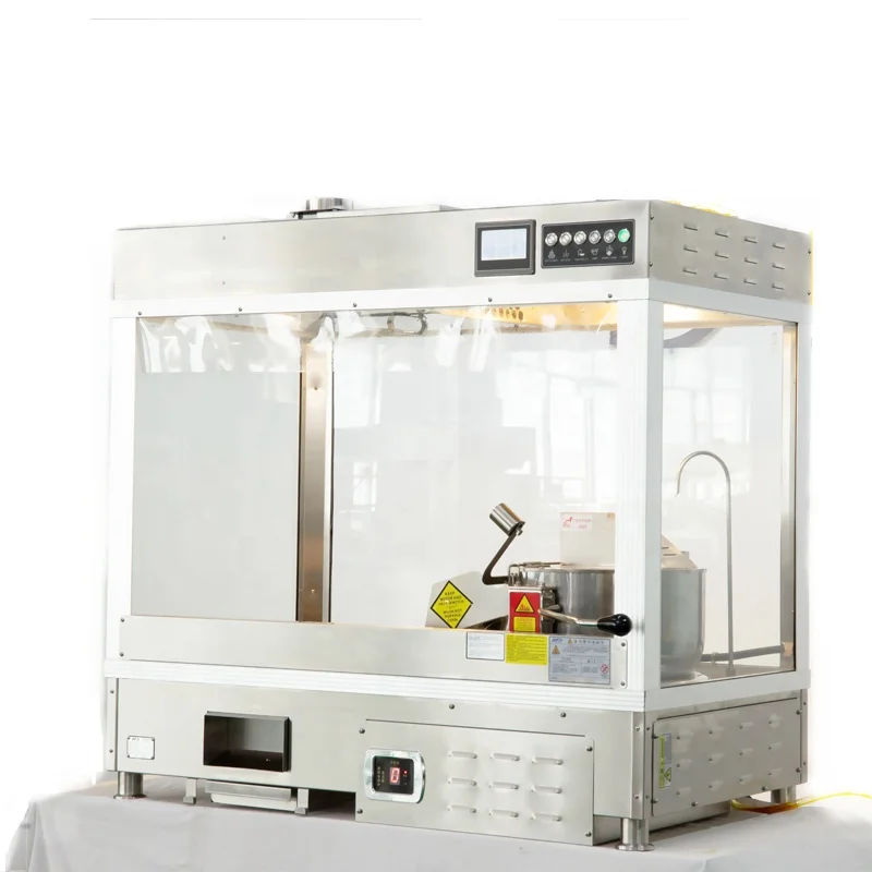 
GOLD MEDAL Popcorn Poppers Commercial Stainless Steel 36oz Tabletop Enclosed Electromagnetic Concession Popcorn Machine 