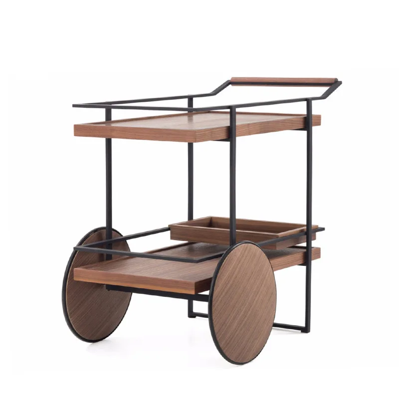 Designer brand high-end stainless steel anti-rust hotel KTV service cart trolley drink cart for dining room bar restaurant table